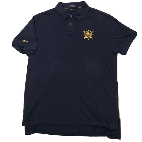 POLO RALPH LAUREN MEN’S Medium CUSTOM FIT “EQUESTRIAN THEME”SHORT SLEEVE SHIRT - Picture 1 of 9